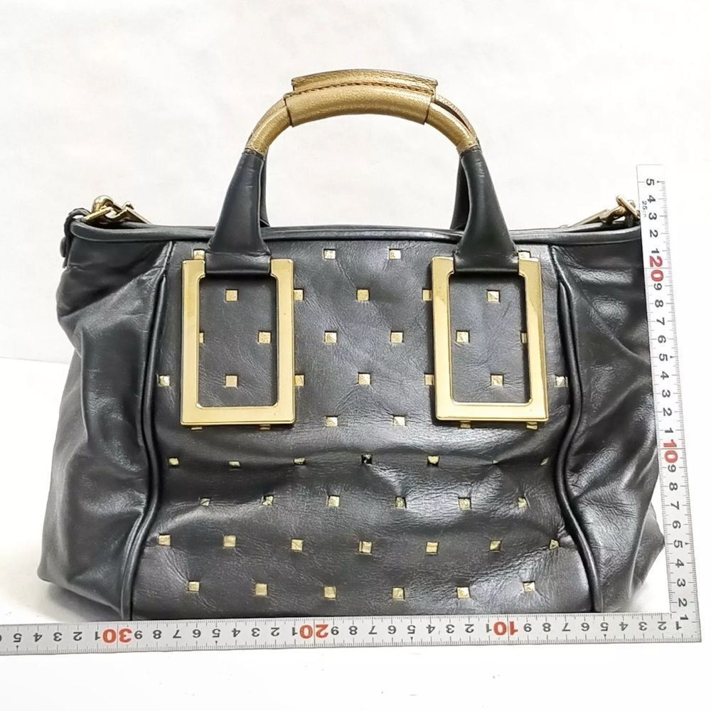 Auth Chloe Black Leather Ethel Tote Bag for - Picture 2 of 9